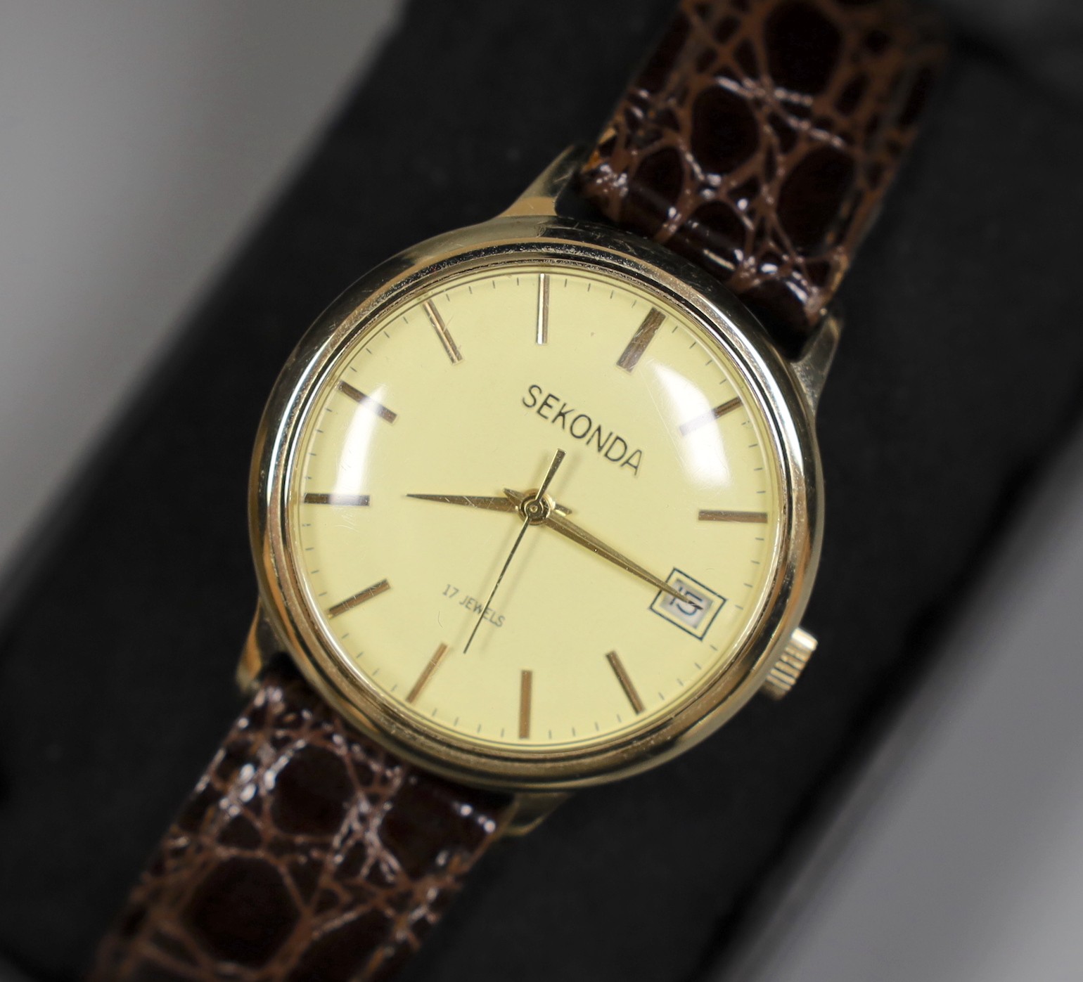 Twelve assorted mainly gentleman's stainless steel or steel and gold plated Sekonda and Rotary wrist watches, including Sekonda automatic day date and Rotary quartz.